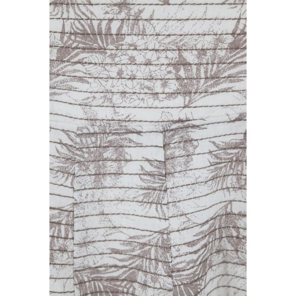 NWT DISSH WOMEN SIZE 4 KOKO CHOCOLATE PALM MIDI DRESS/ Beige White Flora Linen - Picture 6 of 12
